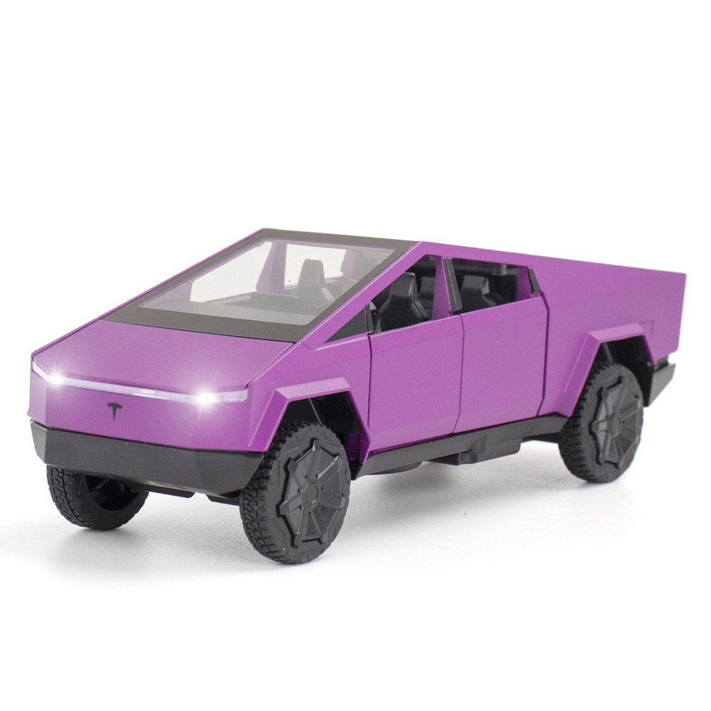 HOT WHEELS Mô Hình Xe Hơi Tesla Cyber Truck Bằng Hợp Kim Kẽm Có Đèn Và Âm Thanh Tỉ Lệ 1 / 32