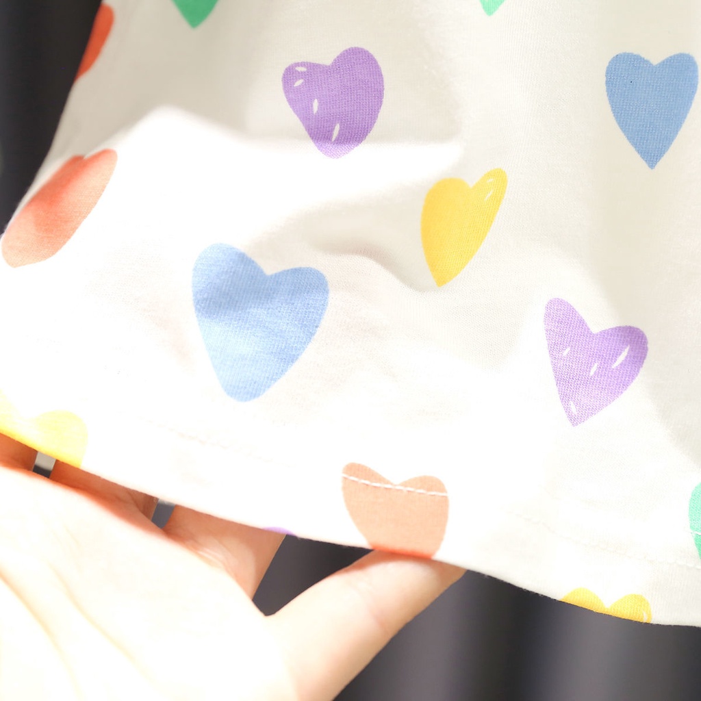 Áo Thun Cotton Thân Thiện Với Da Thoáng Khí Nhiều Màu Sắc Dễ Thương Cho Bé Gái 1-5 Tuổi