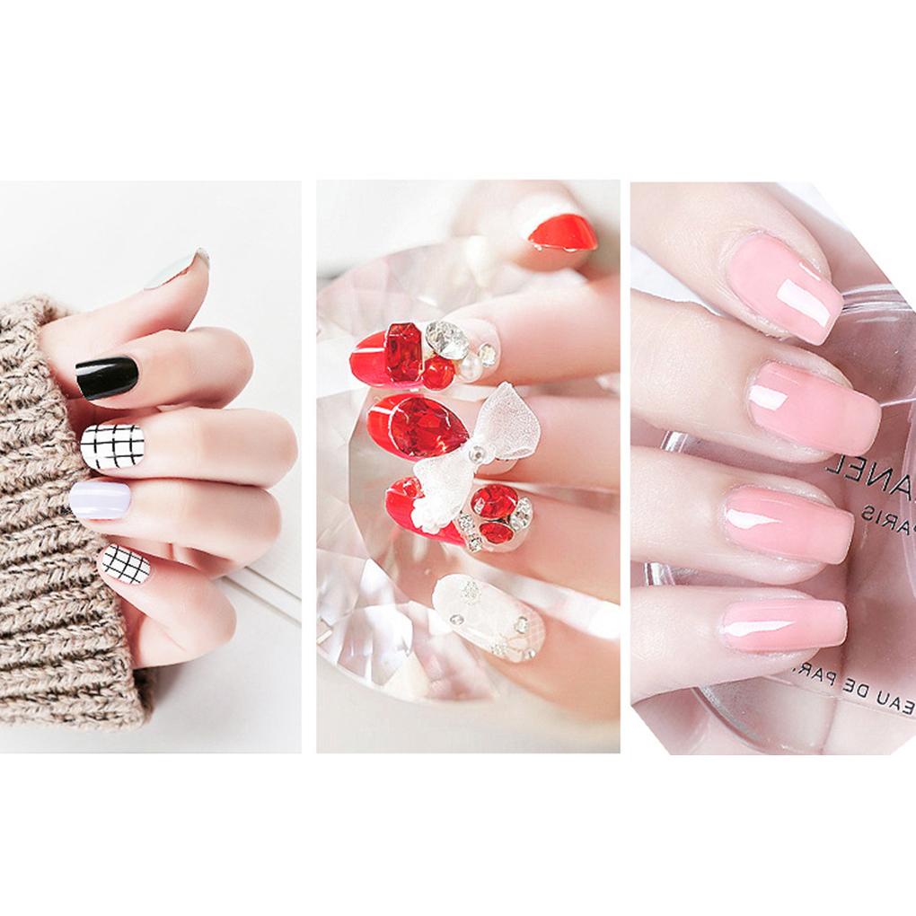 Set 1 / 2 / 3 / 5 / 24 Miếng Dán Hai Mặt Trang Trí Móng Tay