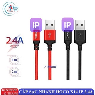 Cáp sạc nhanh ln hoco x14 2.4a 1m/2m cho ip chính hãng - sạc dây dù