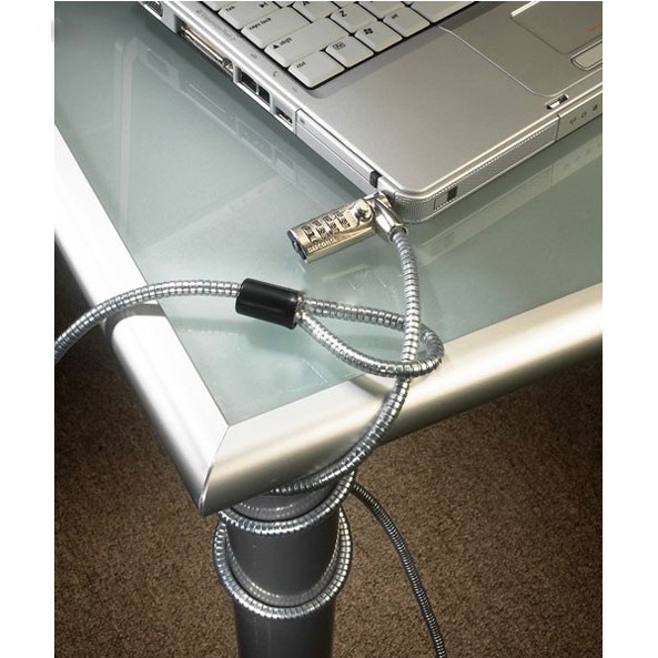 Khóa chống trộm cho laptop bằng mã số,dây thép dài 1,2 mét giúp an toàn cho laptop của bạn
