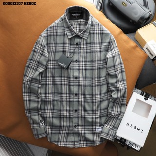 [HẾN STORE MENSWEAR] Sơ mi flanel Ss22 Heboz, chất dạ mỏng cao cấp mềm mịn, form slimfit  - 0001307