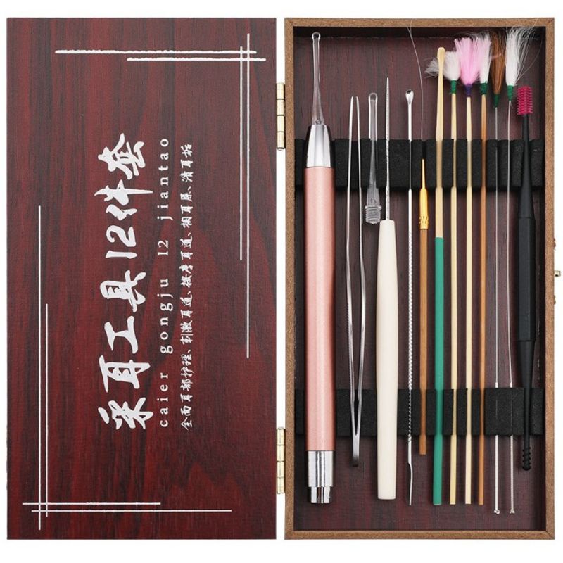 Dụng Cụ Lấy Ráy Tai, Bộ Lấy Ráy Tai 5 - 20 Món Tích Hợp Đèn Soi Chuyên Nghiệp Dùng Cho Cả Gia Đình