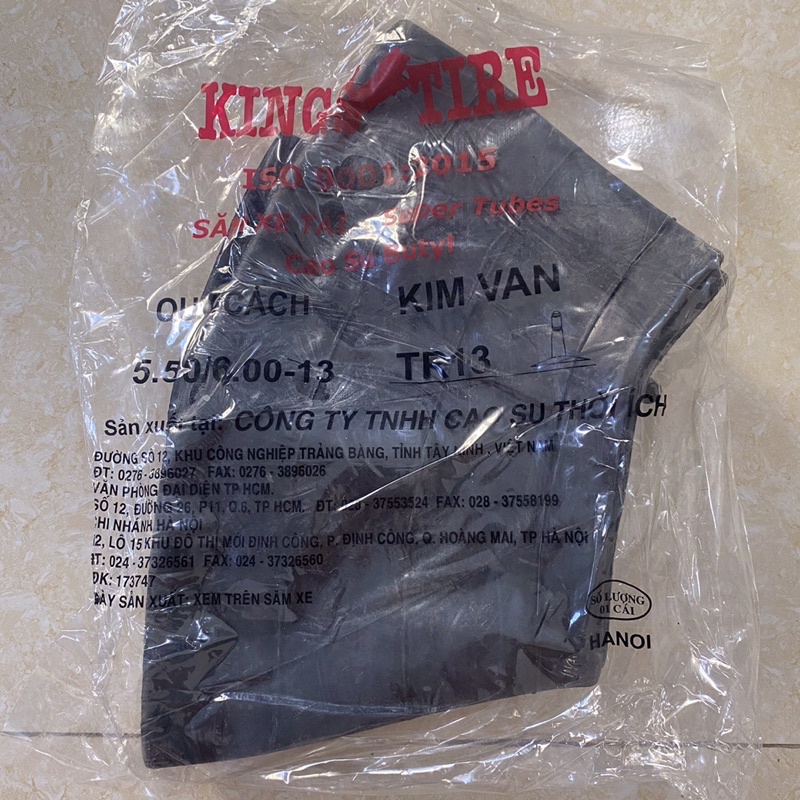 Ruột săm xe tải, xe ô tô, xe ba gác loại 550/600-13, săm xe cao su hãng KINGTIRE