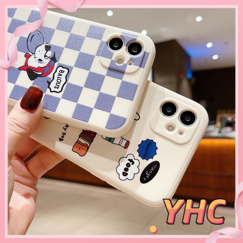 ốp iphone TPU Họa Tiết Kẻ Ô Cún Dễ Thương tương thích iPhone 6s 6splus 7 7plus 8 8plus X XS XSMAX 11 12 Pro Max Plus Promax-968