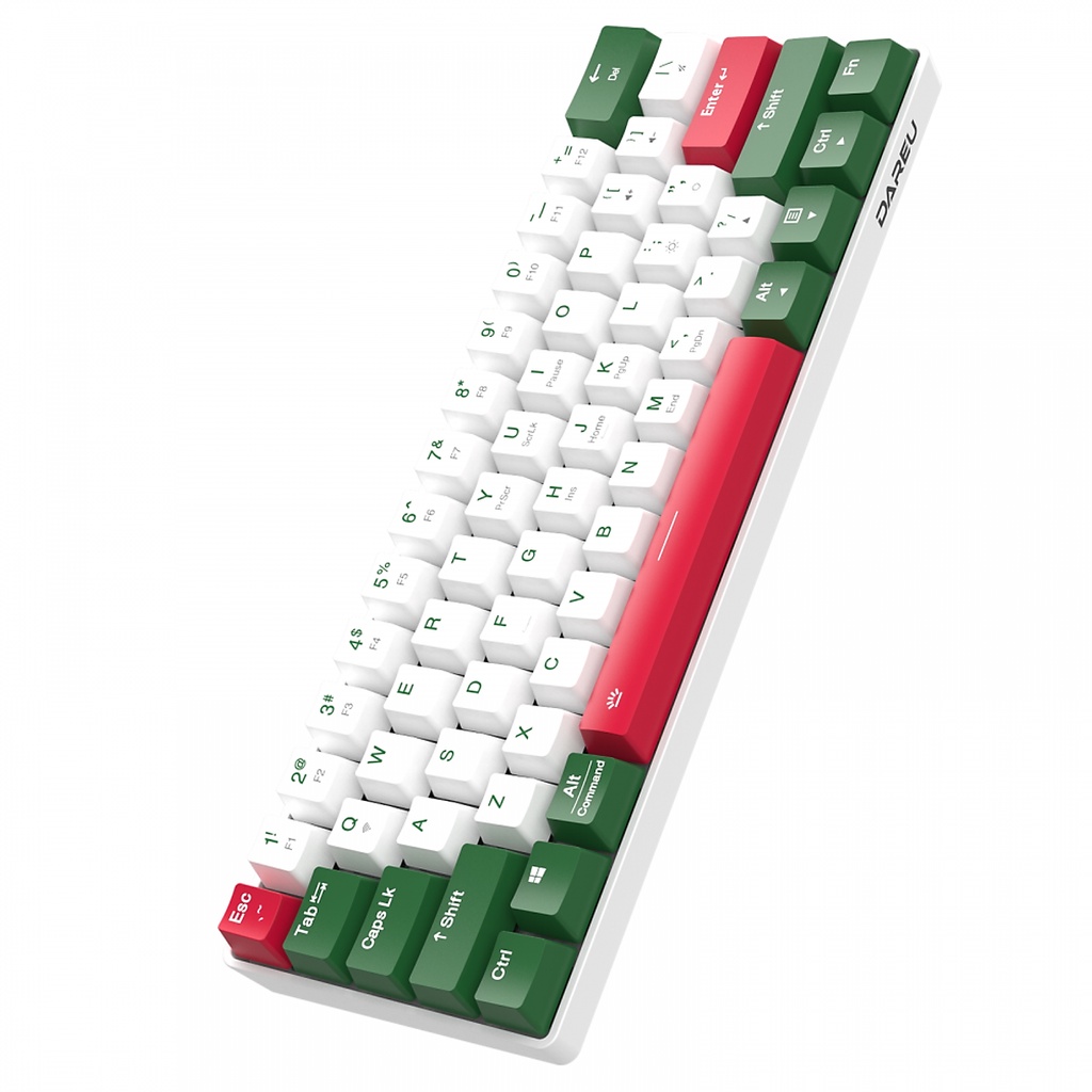 Bàn phím cơ Gaming Bluetooth DAREU EK861 Green White - Hàng chính hãng