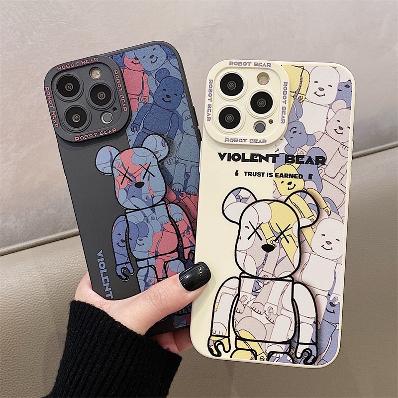 Ốp Lưng Basic Iphone-Android Camera Nổi - Mẫu Violent Bear