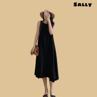 Váy maxi dáng suông sát nách chất đũi nhiều màu - SL14
