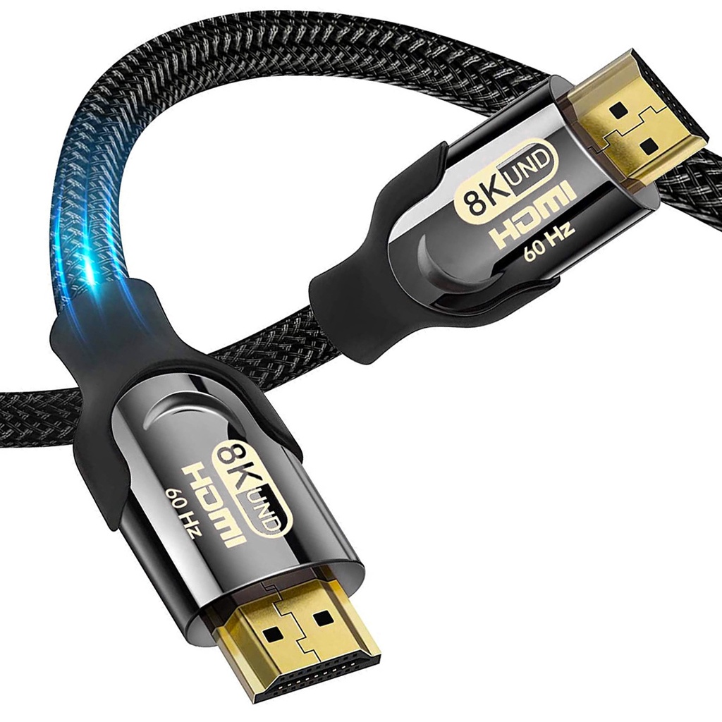 Dây HDMI 2.1 Cao Cấp Hỗ Trợ 8K UHD Đầu Metal Mạ Vàng Băng Thông 48Gbps ID HD212 Bện Lưới - BH 24T Chính Hãng