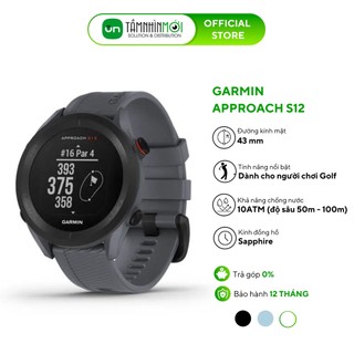 Đồng hồ thông minh approach s12, đồng hồ golf gps, đen, trắng và xanh asia - hàng chính hãng