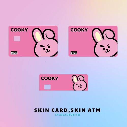 Miếng Dán Thẻ Card BT21 | SKIN ATM, Thẻ Xe, Thẻ Từ, Thẻ Chung Cư Trang Trí - Chất Liệu Decal Vinyl Chống Nước
