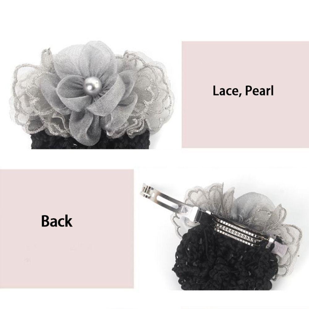 Kẹp Tóc Hình Hoa Phong Cách Vintage Dành Cho Nữ|Vỏ Lưới Bọc Kẹp Tóc Y Tá
