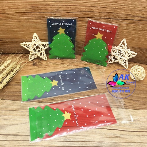 SET 100 TÚI ĐỰNG COOKIES GIÁNG SINH 7*10/16 (2131.060)