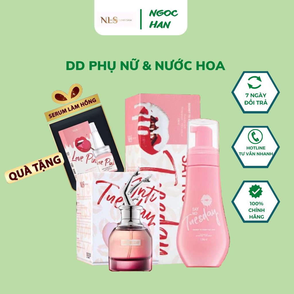 Dung dịch vệ sinh phụ nữ & nước hoa vùng kín làm hồng giảm nấm ngứa dung dịch vệ sinh thảo dược cho bà bầu SAYNO TUESDAY