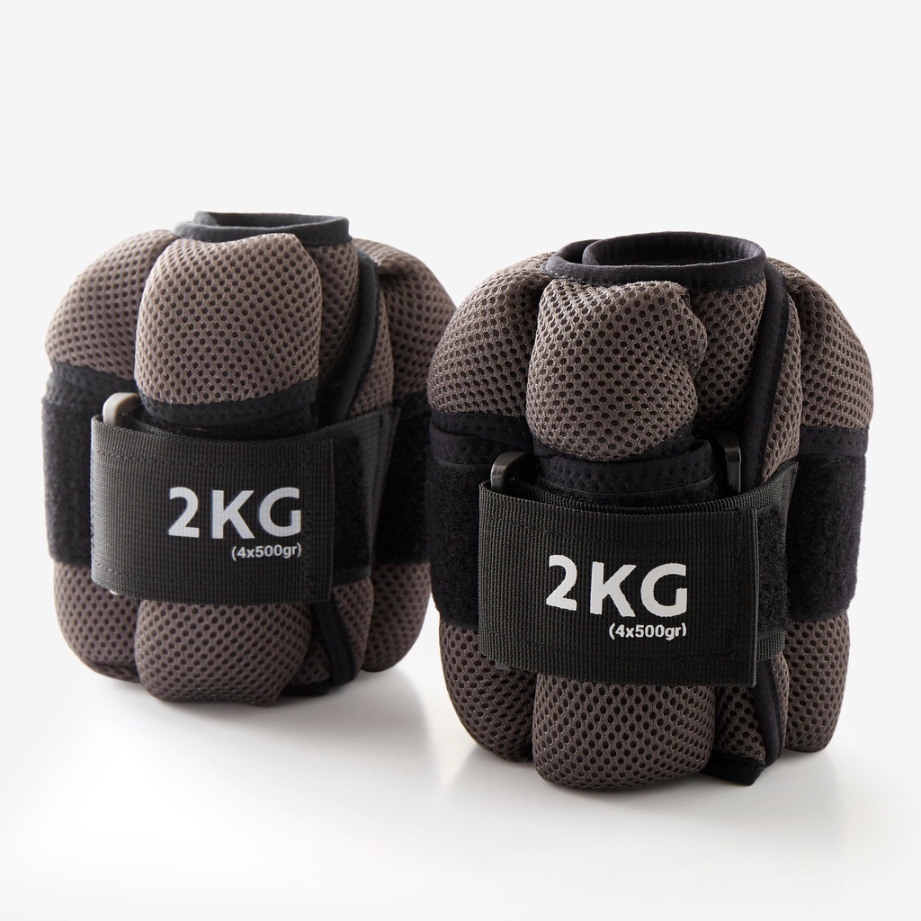 Bộ 2 tạ mềm đeo cổ tay/cổ chân màu 2kg DECATHLON nyamba mã 8573672