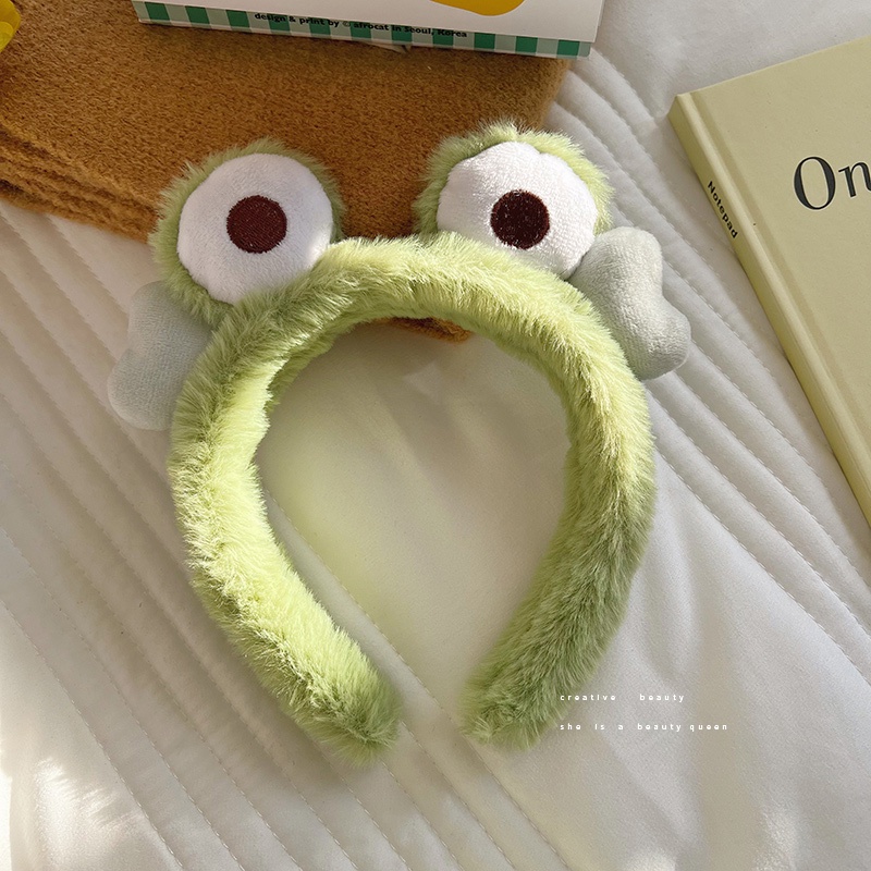 Kẹp Tóc Hình Chú Ếch Mắt To Dễ Thương Vui Nhộn Cho Bé Gái Rửa Mặt