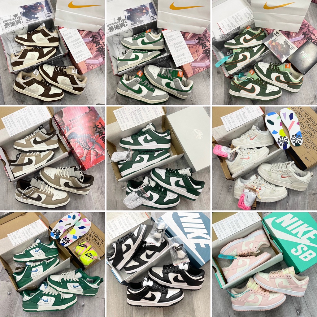 Giày Nike SB Dunk các phối màu cao cấp ( Đặt hàng chọn Mẫu , Size ghi ở phần Lưu ý hoặc nhắn tin cho shop nhé sẵn 36-44)