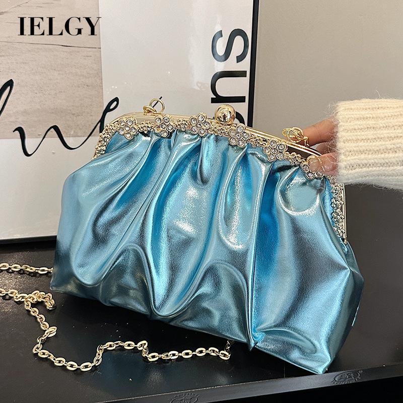 Túi Đeo Chéo Hình Vỏ Sò Phối Dây Xích Thời Trang Cao Cấp Sang Trọng