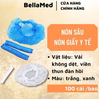 Nón giấy y tế, mù trùm tóc sử dụng 1 lần ( bịch 100 cái )
