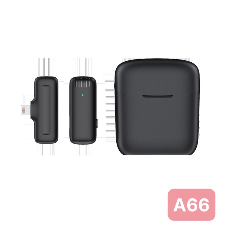 Micro Không Dây Cài Áo Kèm Hộp Sạc A66