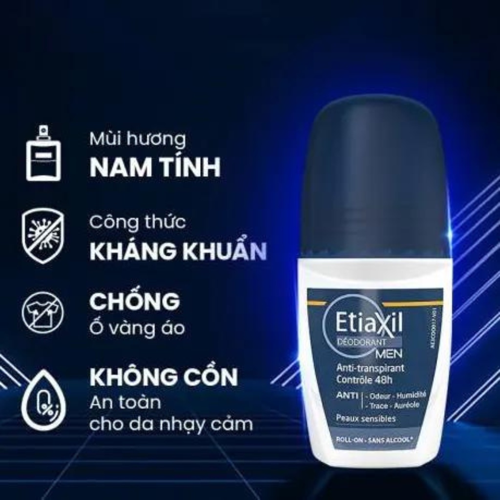 Lăn Khử Mùi Etiaxil Men 50ml