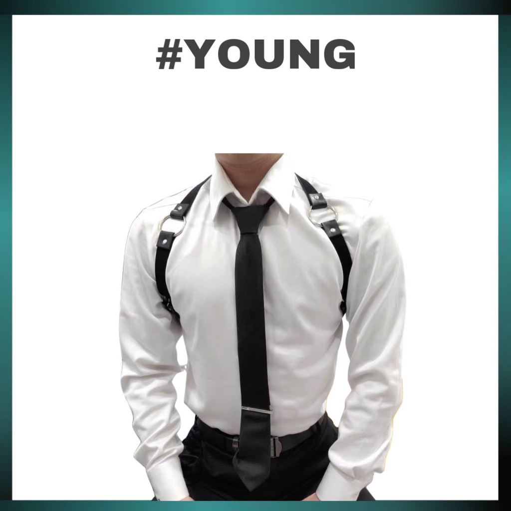 Dây Đai Nịt Vai YOUNG - Da Phong Cách Cá Tính Bảng To 2.5CM