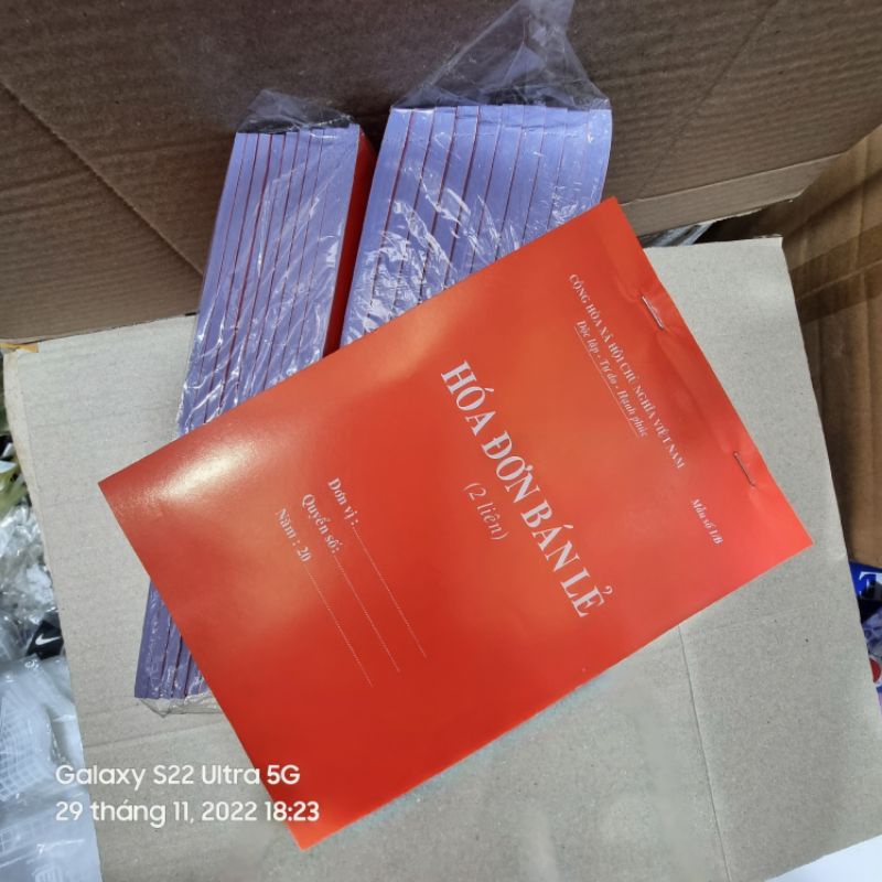 Hóa đơn bán lẻ 2 liên A5 dày/mỏng
