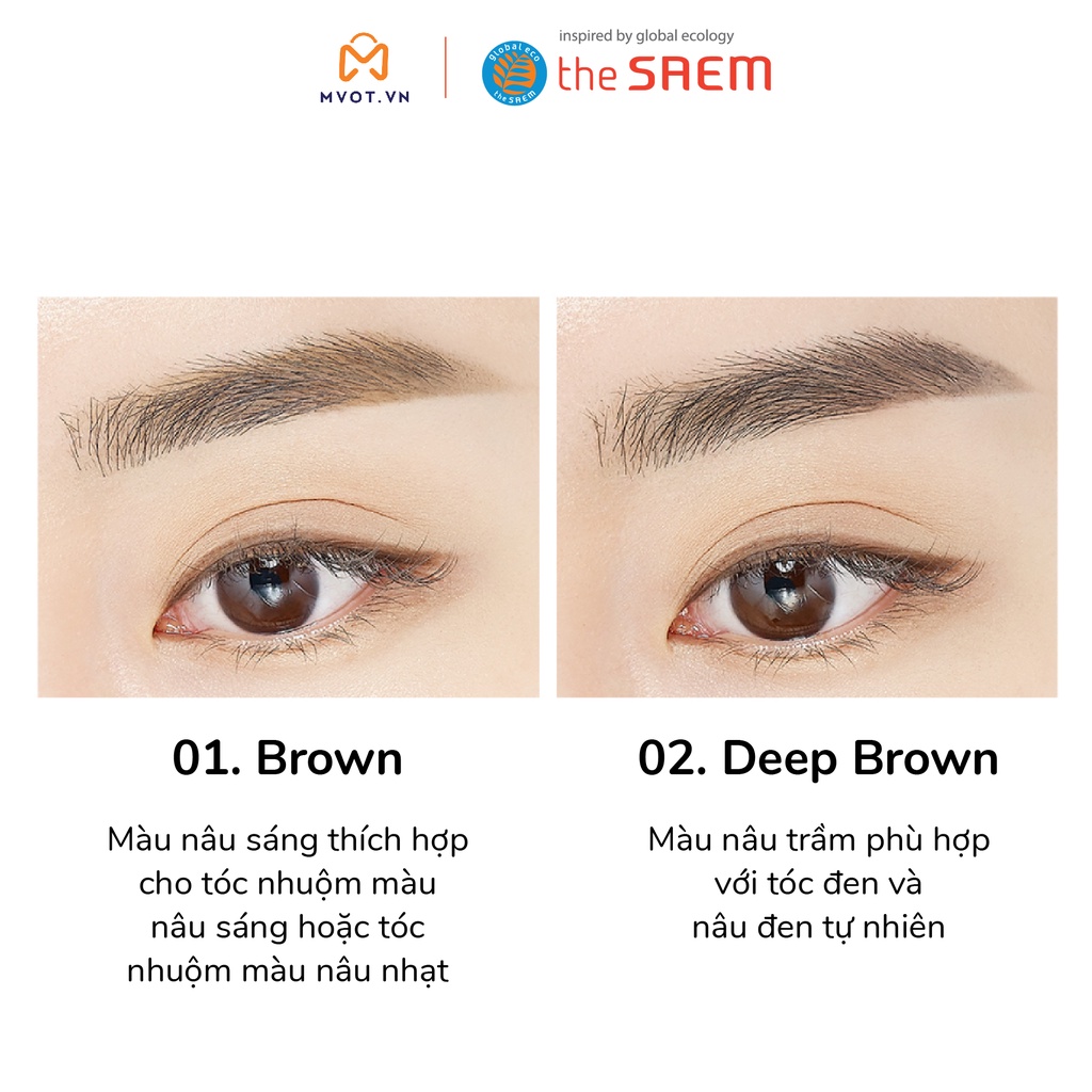 [Combo 2 SP] Kem che khuyết điểm kiềm dầu the SAEM (6.5g) + Chì Kẻ Mày Ngang 2 Đầu Eyebrow (0.2g)