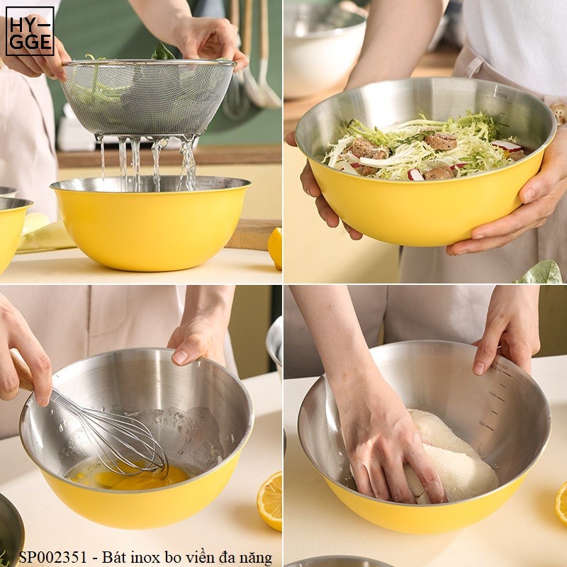 Bát inox bo viền đa năng