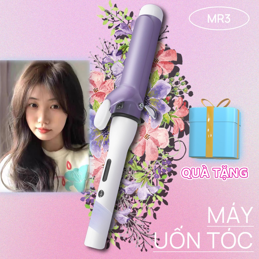 máy uốn tóc 40mm Đa Năng - máy làm tóc xoăn sóng 2 in 1 Cao Cấp MR3