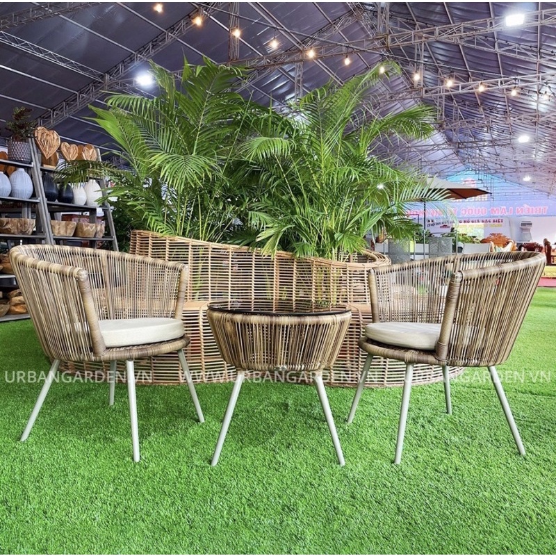 Ghế Thư Giãn Mây Nhựa Bistro - Ban công | Ngoài trời | Sân Vườn | Bãi Biển | Phòng khách