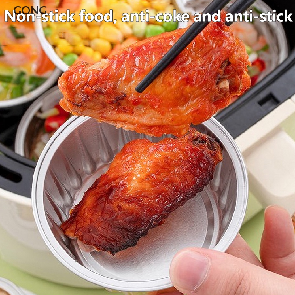 Set 10 Cốc Lá Nhôm Dày Dặn Hình Tròn Chuyên Dụng Cho Nướng Bánh Cupcake