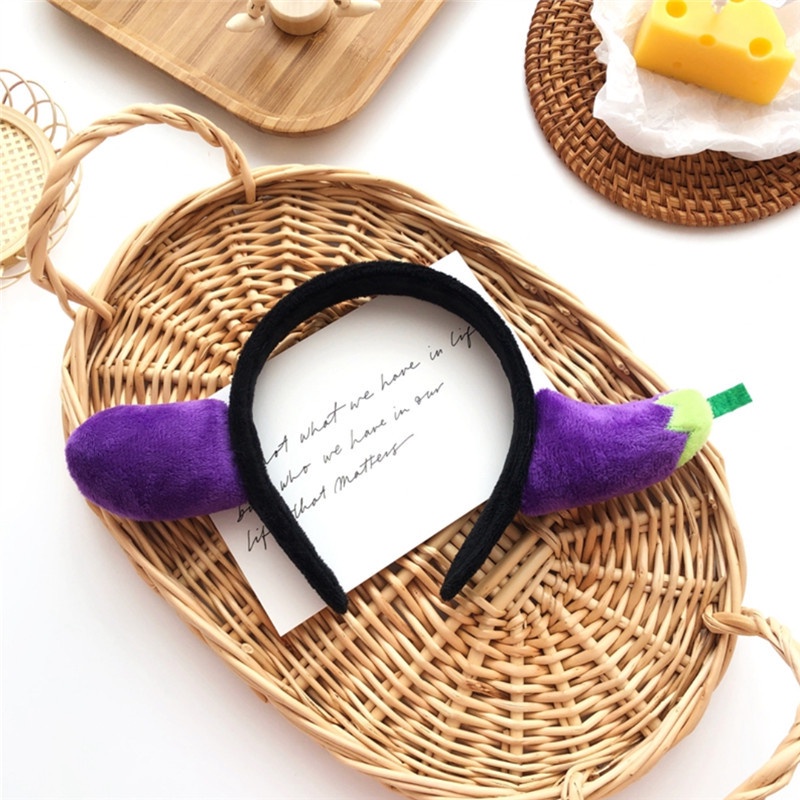 Băng Đô Cà Rốt / Cá Muối Hoạt Hình Nhồi Bông Đội Đầu Vui Nhộn