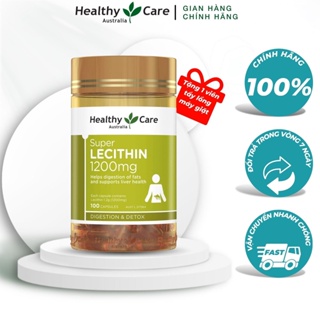 Mầm đậu nành Healthy Care Super Lecithin 1200mg 100 viên Úc ( tinh chất mầm đậu nành )