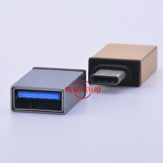 Đầu chuyển đổi từ USB Type C sang Táo (Đen - Móc chống rơi)