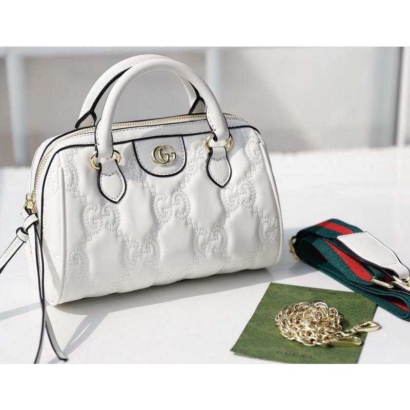 Túi trống quai xách Gucci Matelasse mini size 22cm fullbox
