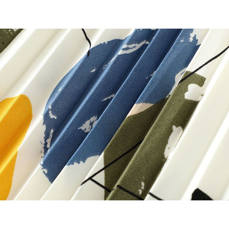 Chân Váy Voan Chữ a Lưng Thun Co Giãn In Họa Tiết Tranh Sơn Dầu Mẫu Mới 2022 Thời Trang Mùa Hè Cho Nữ