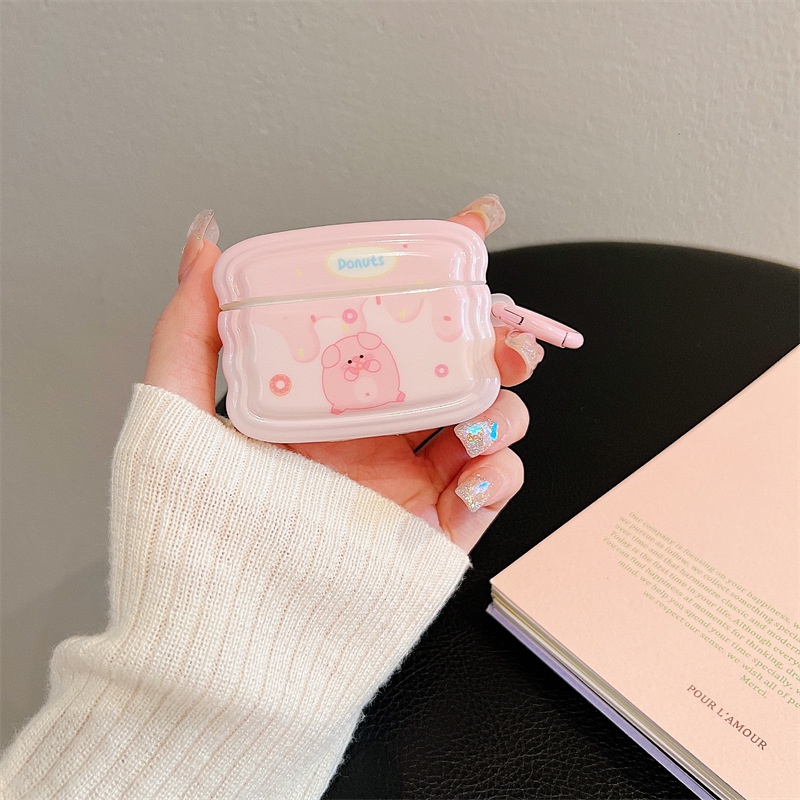 Ốp case vỏ airpods 1 2 3 pro pro2 bao đựng tai nghe không dây Pig Donuts