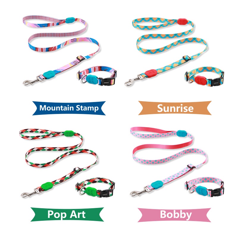 HamshMoc Vòng Cổ Và Dây Dắt Thú Cưng Đi Dạo Chất Liệu Nylon Mềm Mại Có Thể Điều Chỉnh Kích Thước