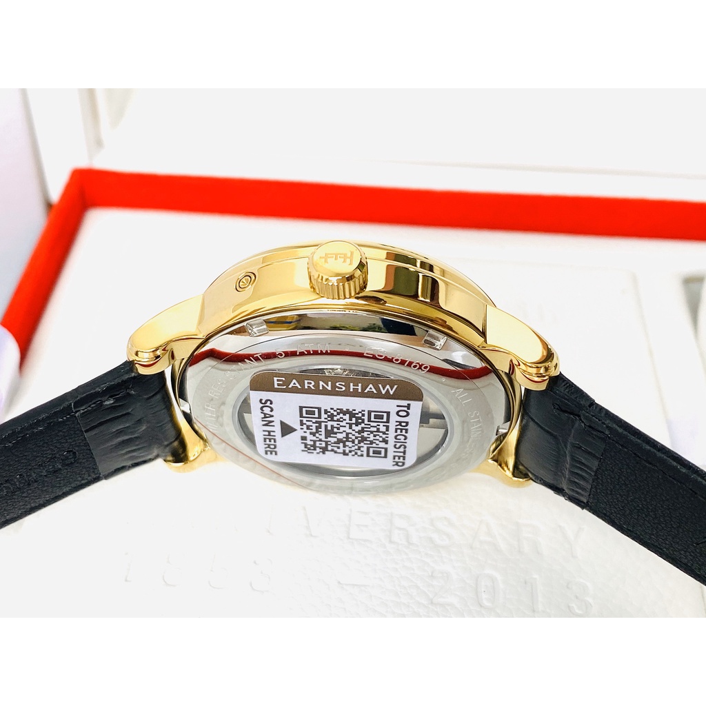 Đồng hồ nam dây da Thomas Earnshaw Longcase Double Retrograde ES 8169 05
