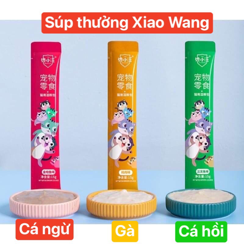 Combo 100 thanh súp thưởng 10 loại cho mèo bổ sung dinh dưỡng - NSX luôn mới, được in trên bao bì