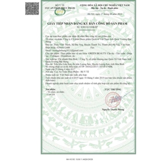 Cần tây Green Beauty mẫu mới nhất, chuẩn hãng