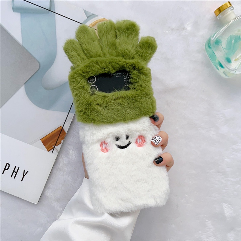 Ốp Điện Thoại Lông Xù Kiểu Hoạt Hình Đáng Yêu Chống Sốc Cho Samsung Galaxy Z Flip 4 3 5G Samsung Z Flip3 Flip4