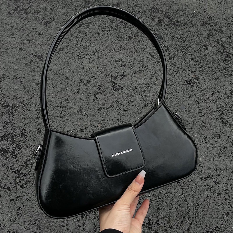 Mischa Túi Đeo Vai Bằng Da PU Màu Trơn Thiết Kế Đơn Giản Nhỏ Gọn Thời Trang