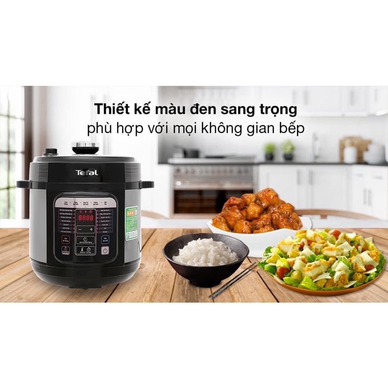 Nồi áp suất điện Tefal CY601868 6 lít - bảo hành chính hãng 24 tháng
