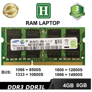 Ram Laptop 4GB, 8GB DDR3 và DDR3L và các loại khác,hàng zin tháo máy chính hãng, bảo hành 3 năm