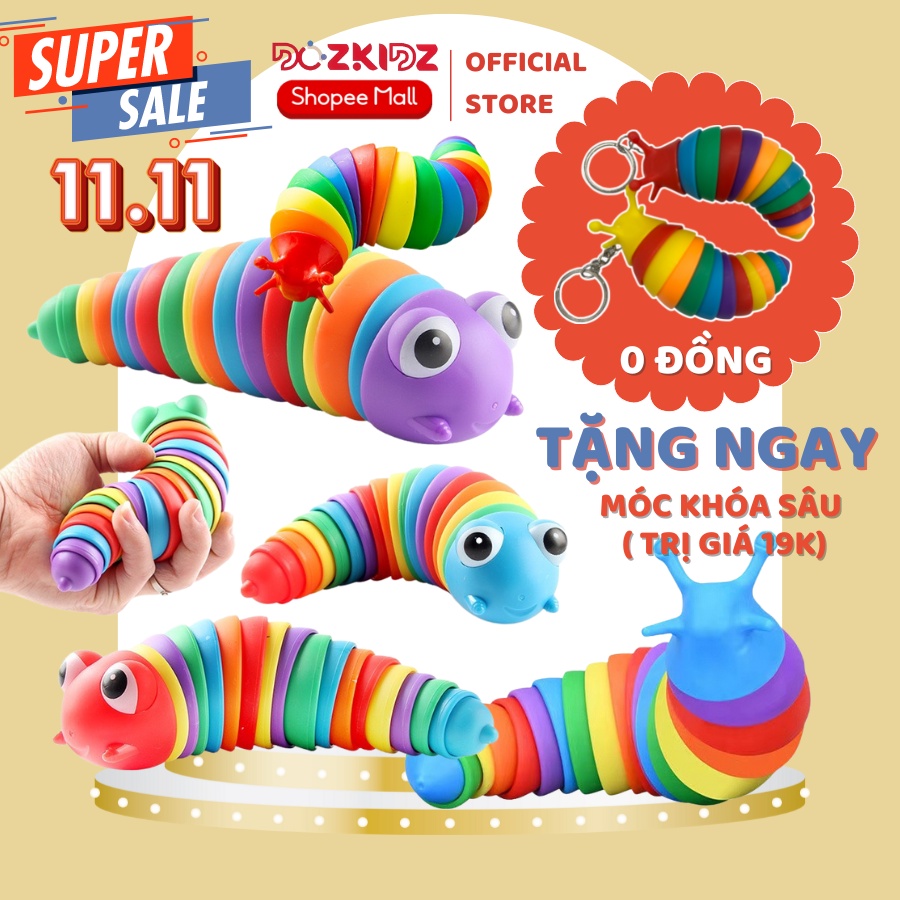 Con sâu đồ chơi giảm stress, đồ chơi giảm căng thẳng vui nhộn dành cho cả người lớn và trẻ em - DOZKIDZ