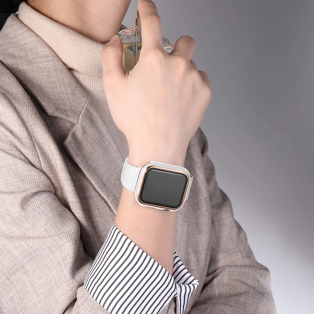 Ốp Kính Cường Lực Bằng PC Cứng Cho iWatch series 8 7 4 5 6 SE 3 21 45mm 41mm 44mm 40mm 42mm 38mm