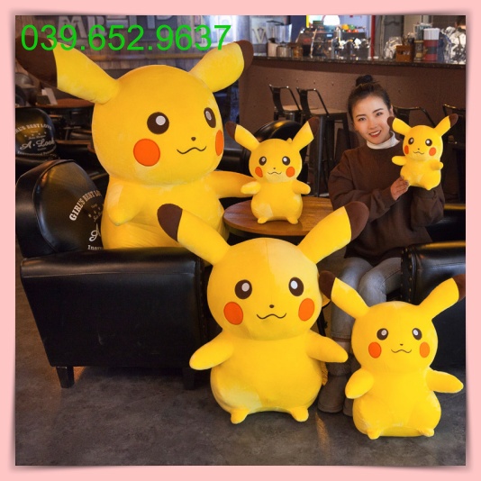 Hàng nhập cao cấp Gấu bông teddy bear Pikachu, thú nhồi bông cao cấp hình