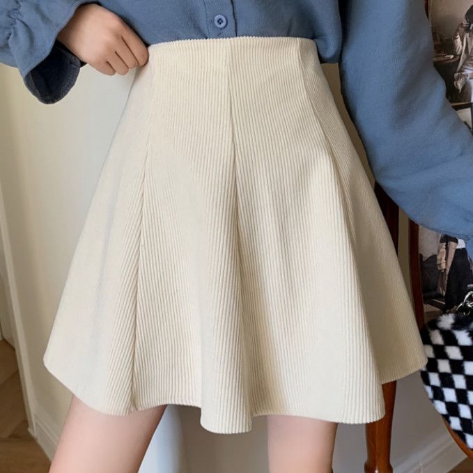 COZOK Chân Váy Lưng Cao Màu Trơn Kiểu Dáng Đơn Giản Hợp Thời Trang